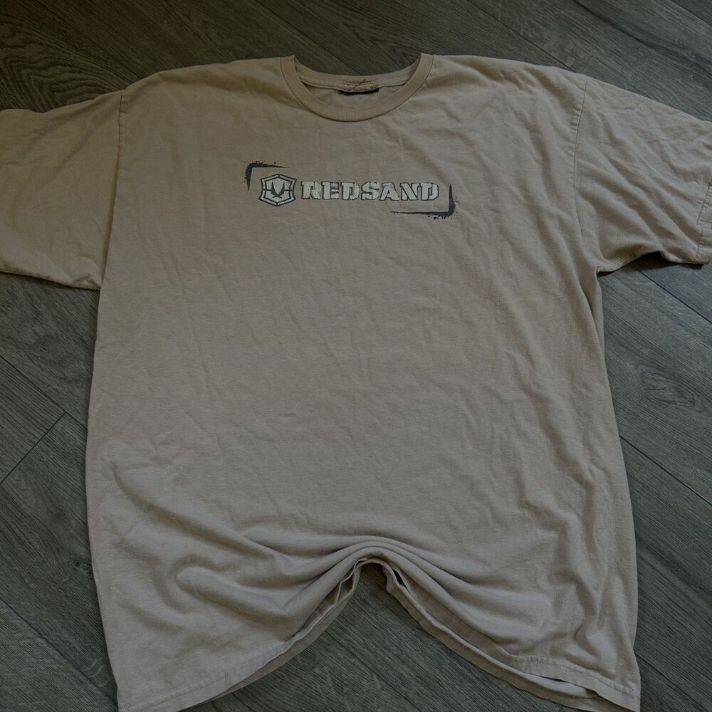 Y2K Red Sand Shield Logo T-Shirt